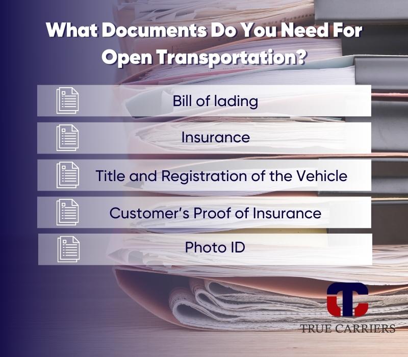 What Documents are Required for Open Auto Transport