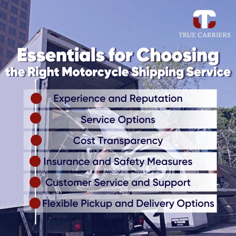 Maximize Benefits of Motorcycle Shipping in 2024 True Carrier